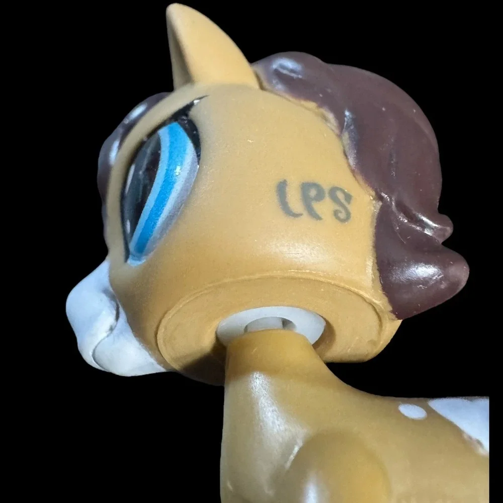 Authentic Littlest Pet Shop Brown HORSE Pink Hearts‎ G7 #3 Hasbro LPS